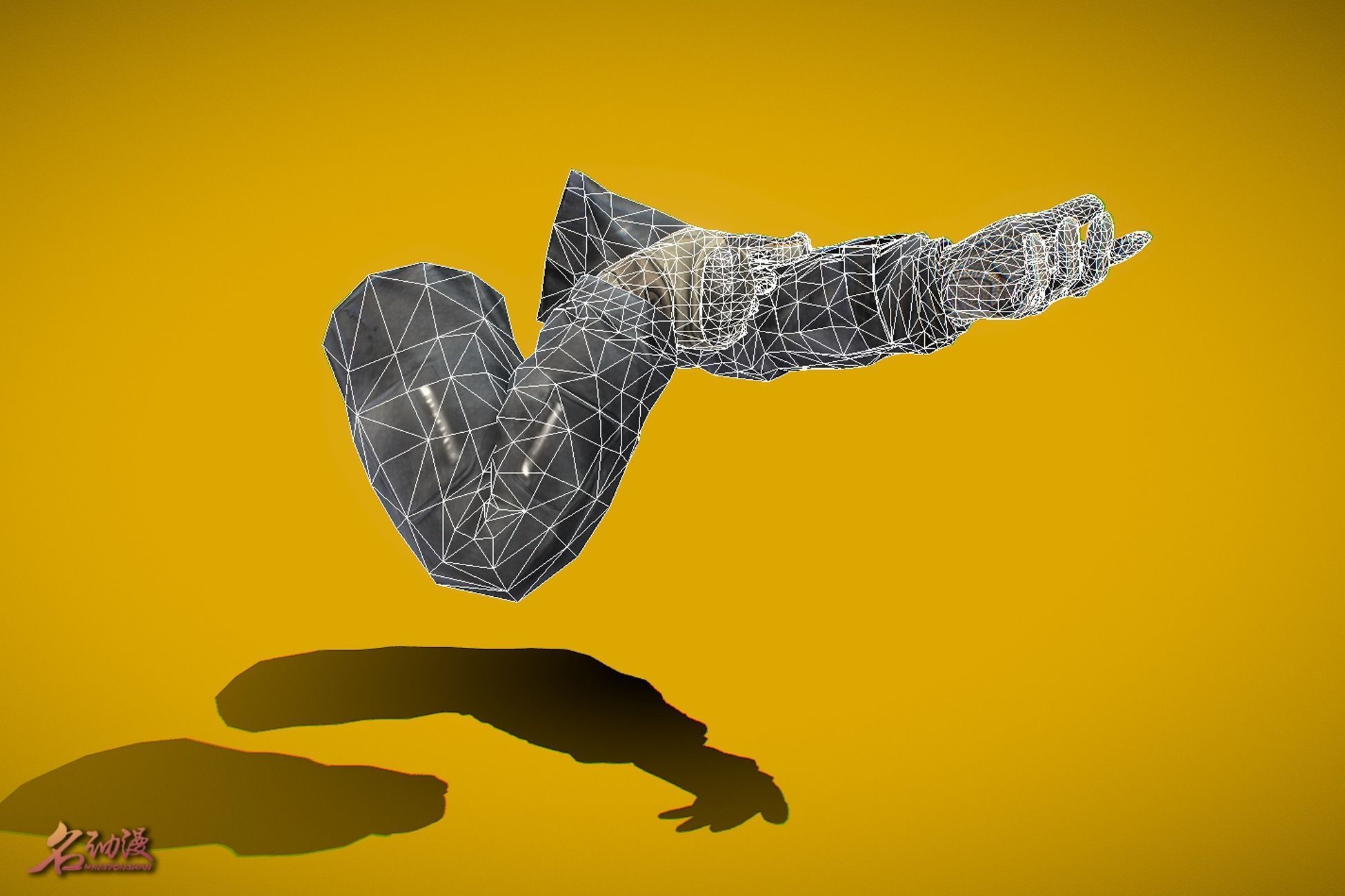 FPS Arms Soldier 1 Low-poly 3D model_6