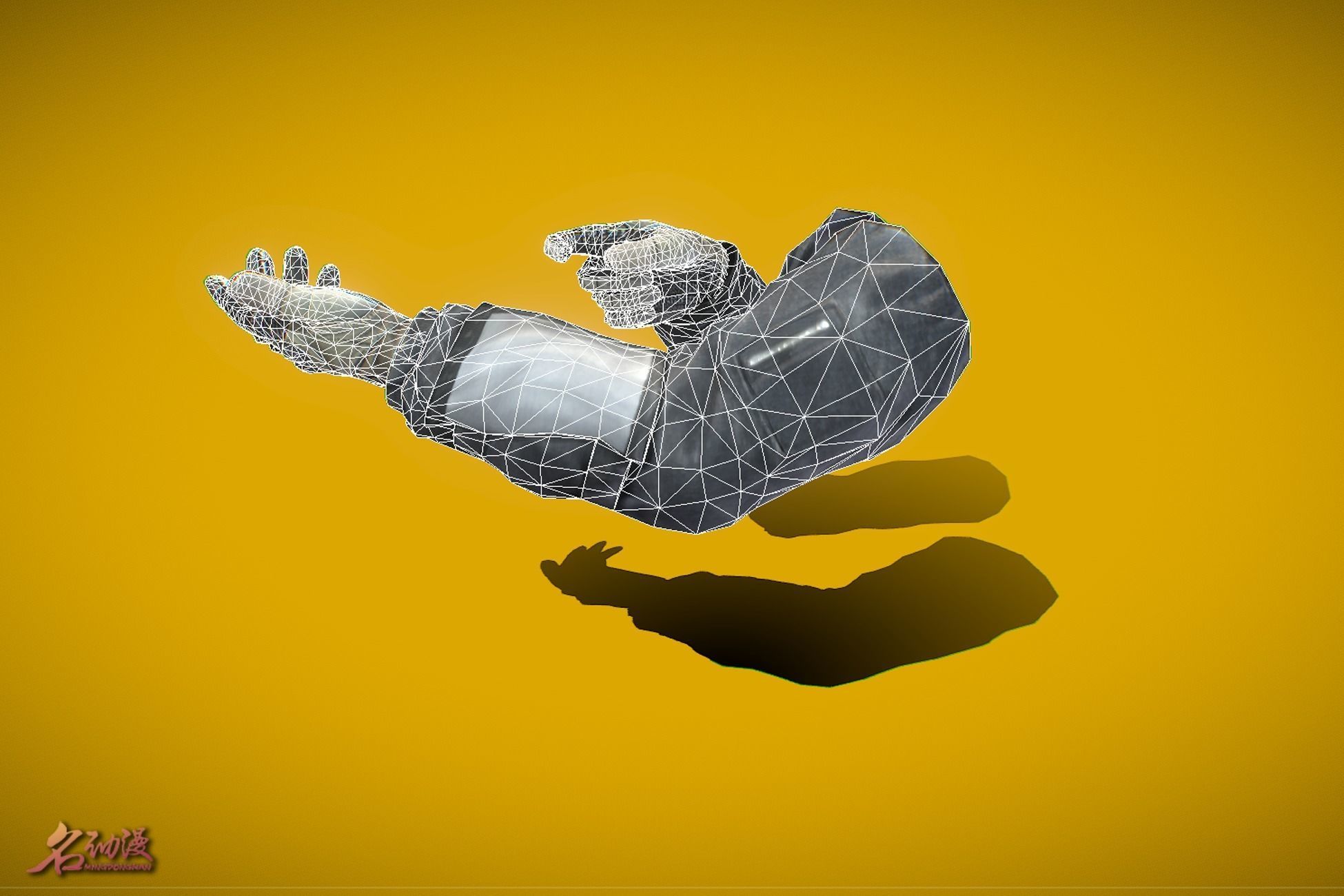 FPS Arms Soldier 1 Low-poly 3D model_7