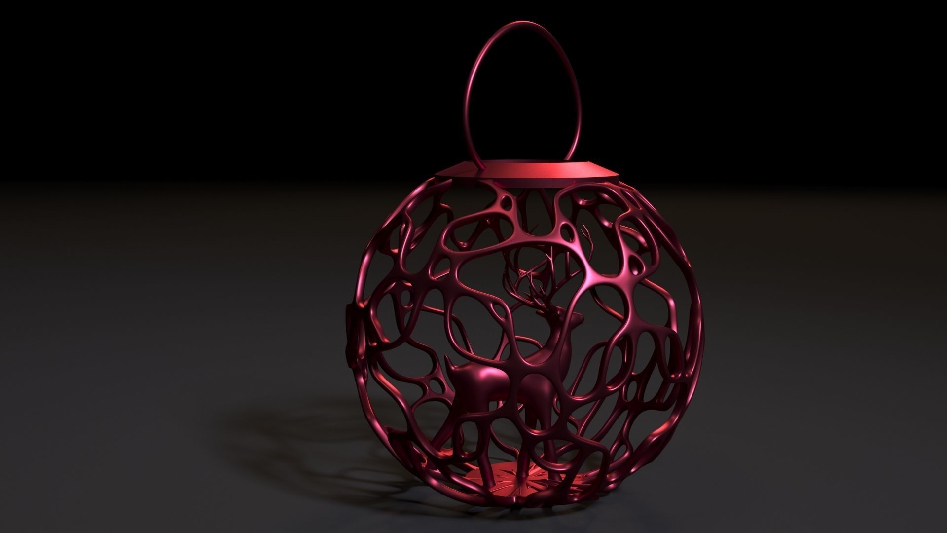 Christmas ball with a deer 3D print model_4