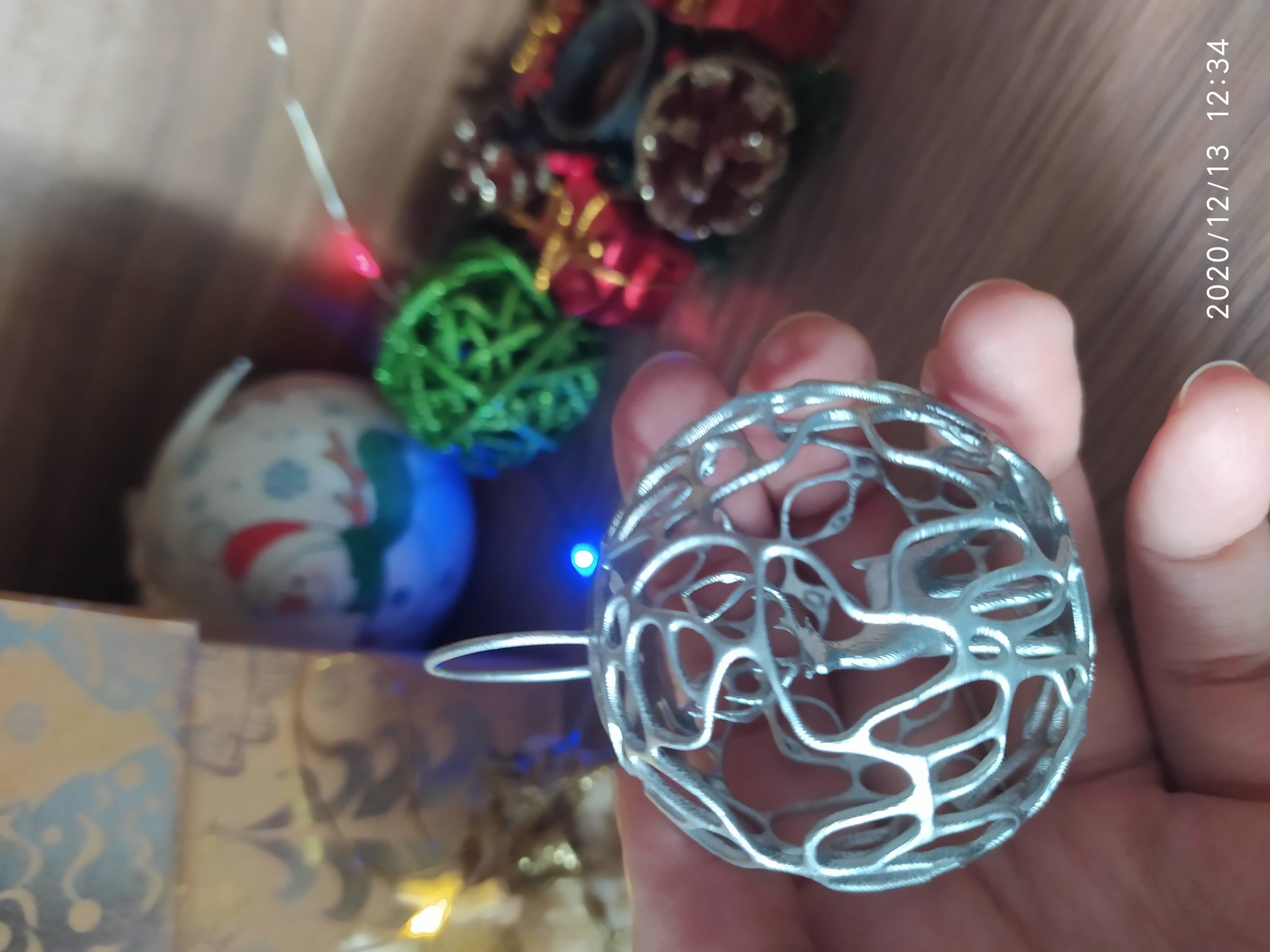 Christmas ball with a deer 3D print model_8