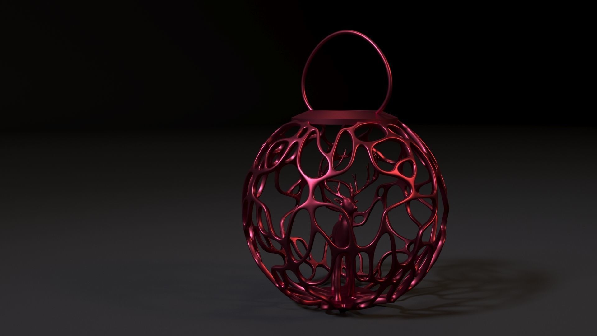 Christmas ball with a deer 3D print model_2