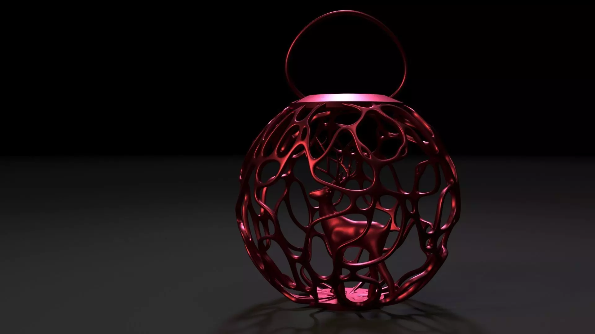 Christmas ball with a deer 3D print model_0