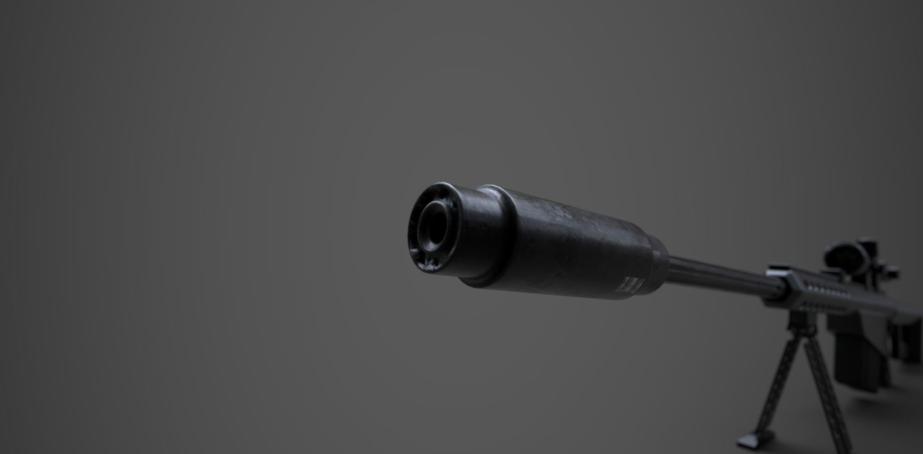 M82 Barrett Sniper Low-poly 3D model_8