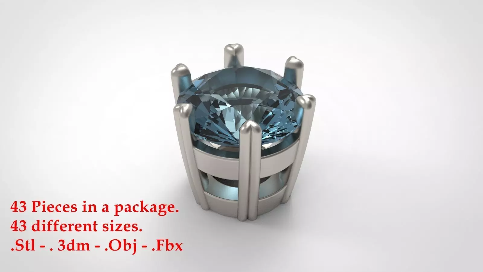 Jewelry Prong Head Set Package 172 3D print model_0