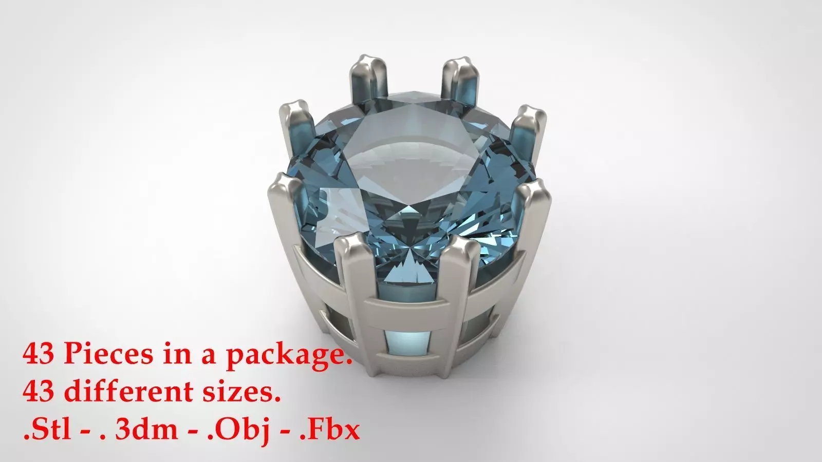 Jewelry Prong Head Set Package 179 3D print model_0