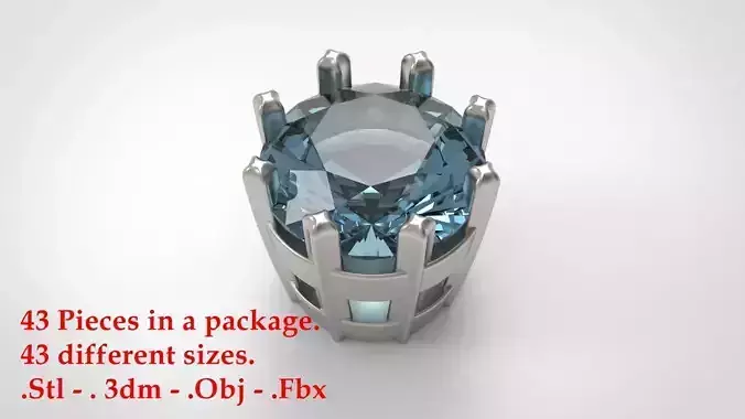 Jewelry Prong Head Set Package 179 3D print model