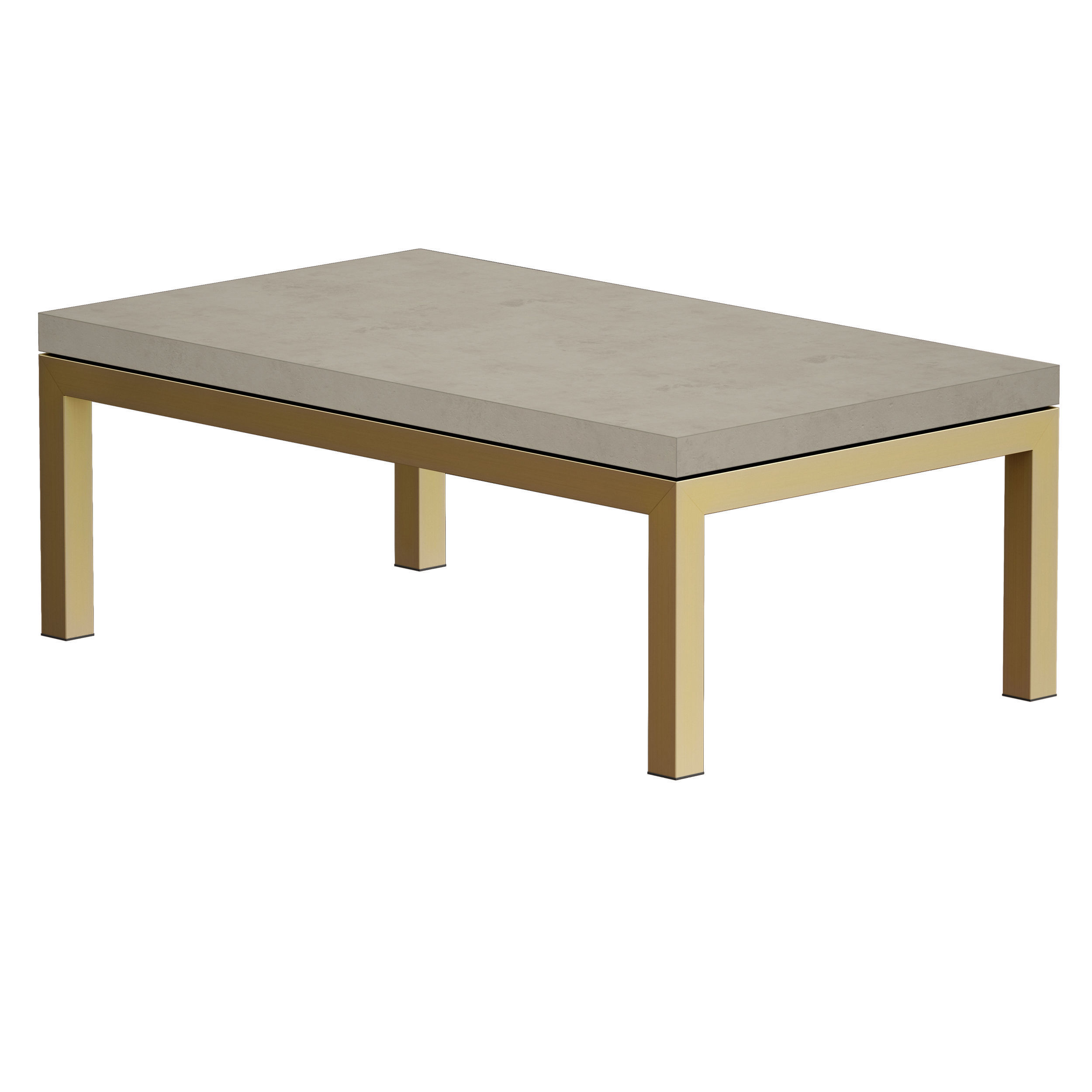 Parsons Concrete Brass Coffee Table 3D model_5