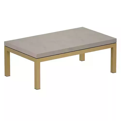 Parsons Concrete Brass Coffee Table