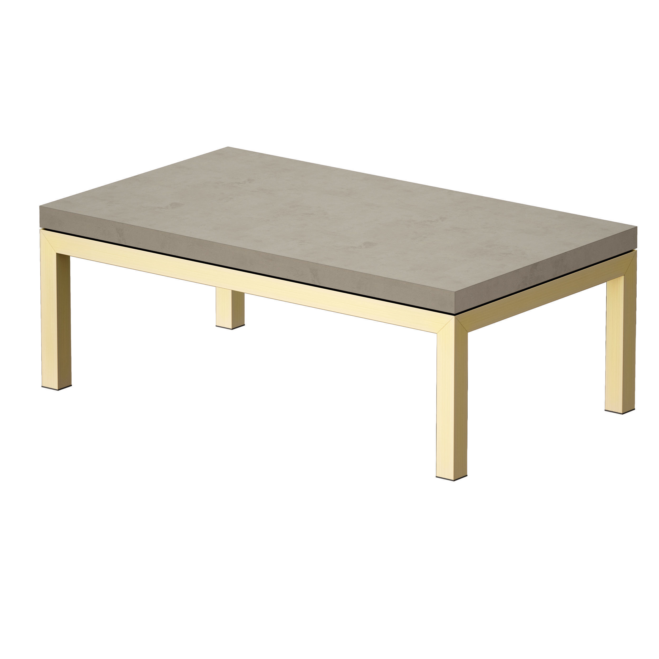 Parsons Concrete Brass Coffee Table 3D model_1