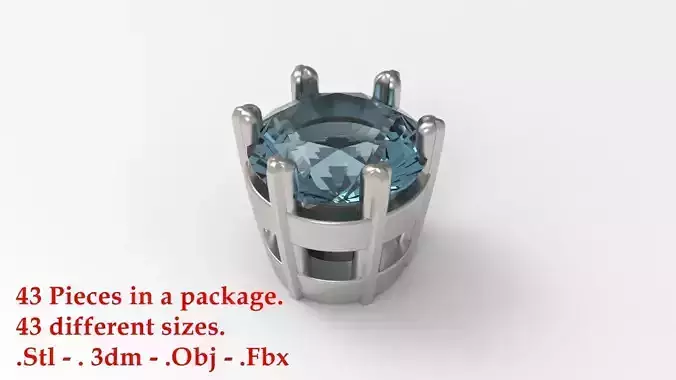 Jewelry Prong Head Set Package 187 3D print model