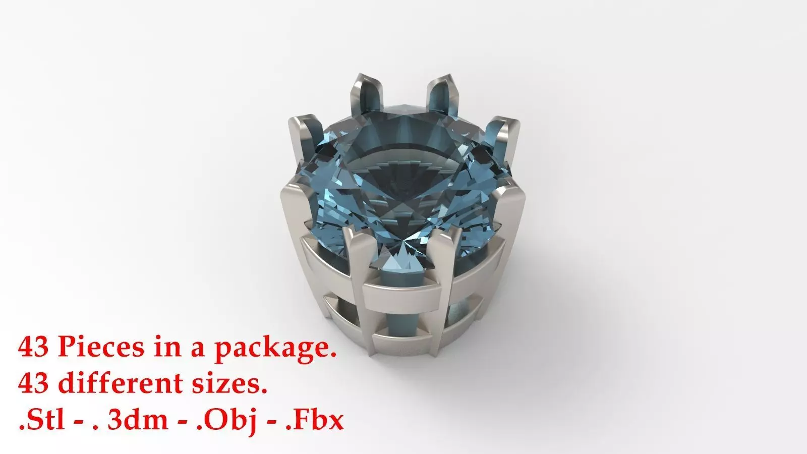 Jewelry Prong Head Set Package 191 3D print model_0