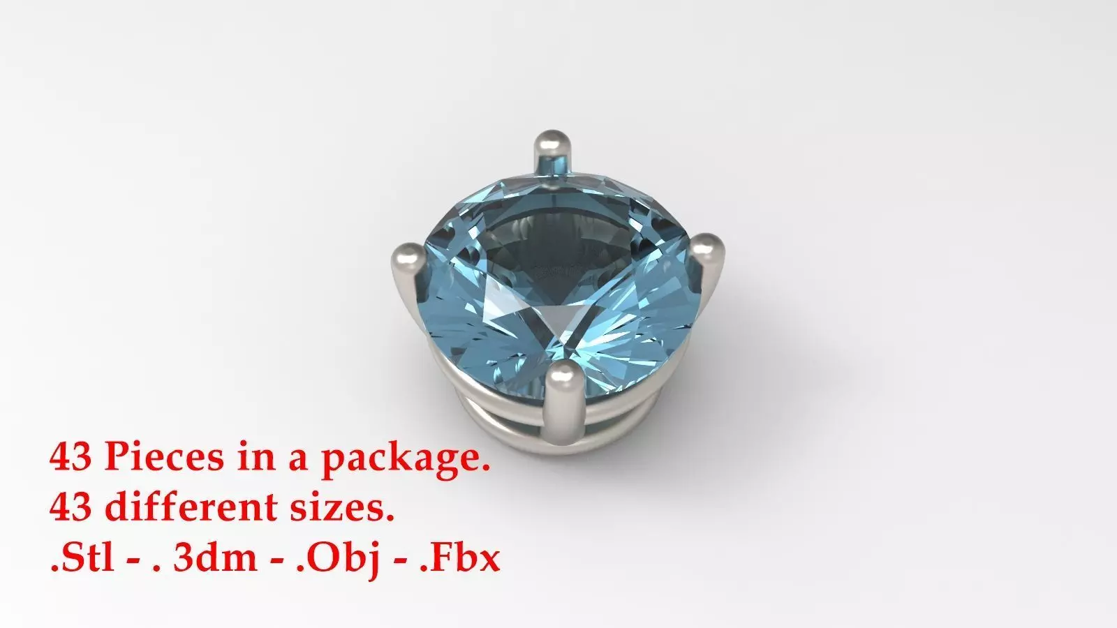 Jewelry Prong Head Set Package 198 3D print model_0