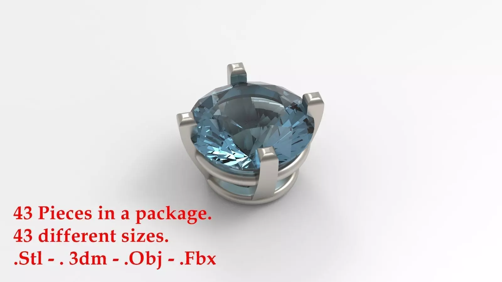 Jewelry Prong Head Set Package 199 3D print model_0