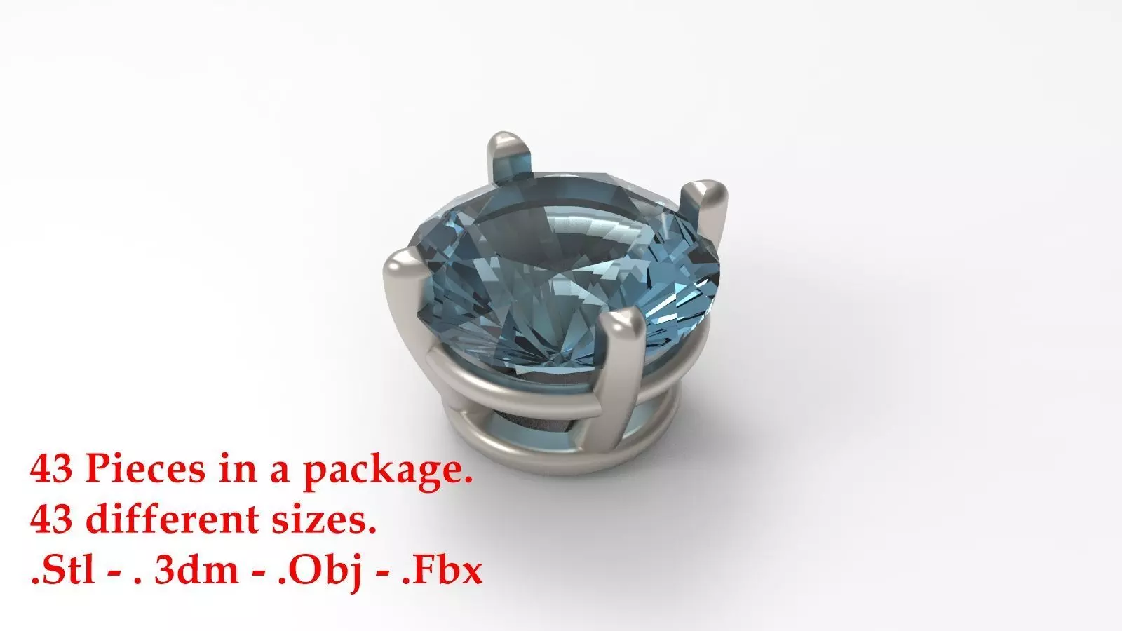 Jewelry Prong Head Set Package 203 3D print model_0