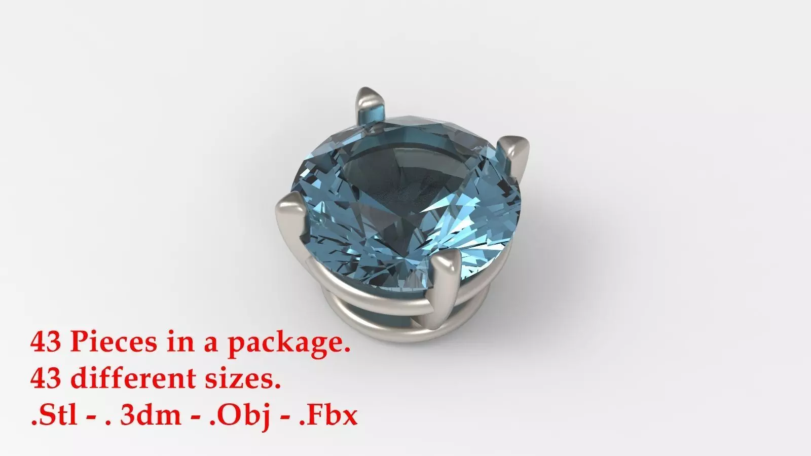 Jewelry Prong Head Set Package 207 3D print model_0