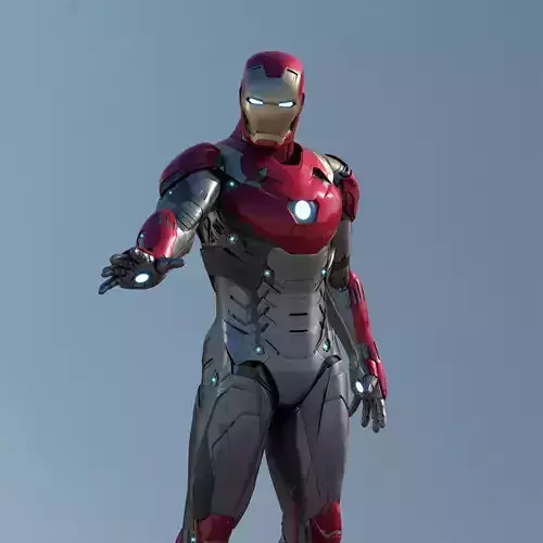 Ironman mark 47 rigged 3D model