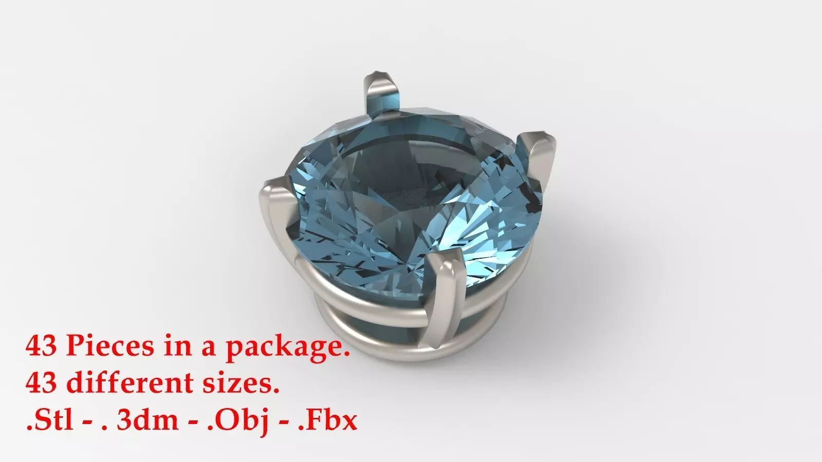 Jewelry Prong Head Set Package 212 3D print model_0