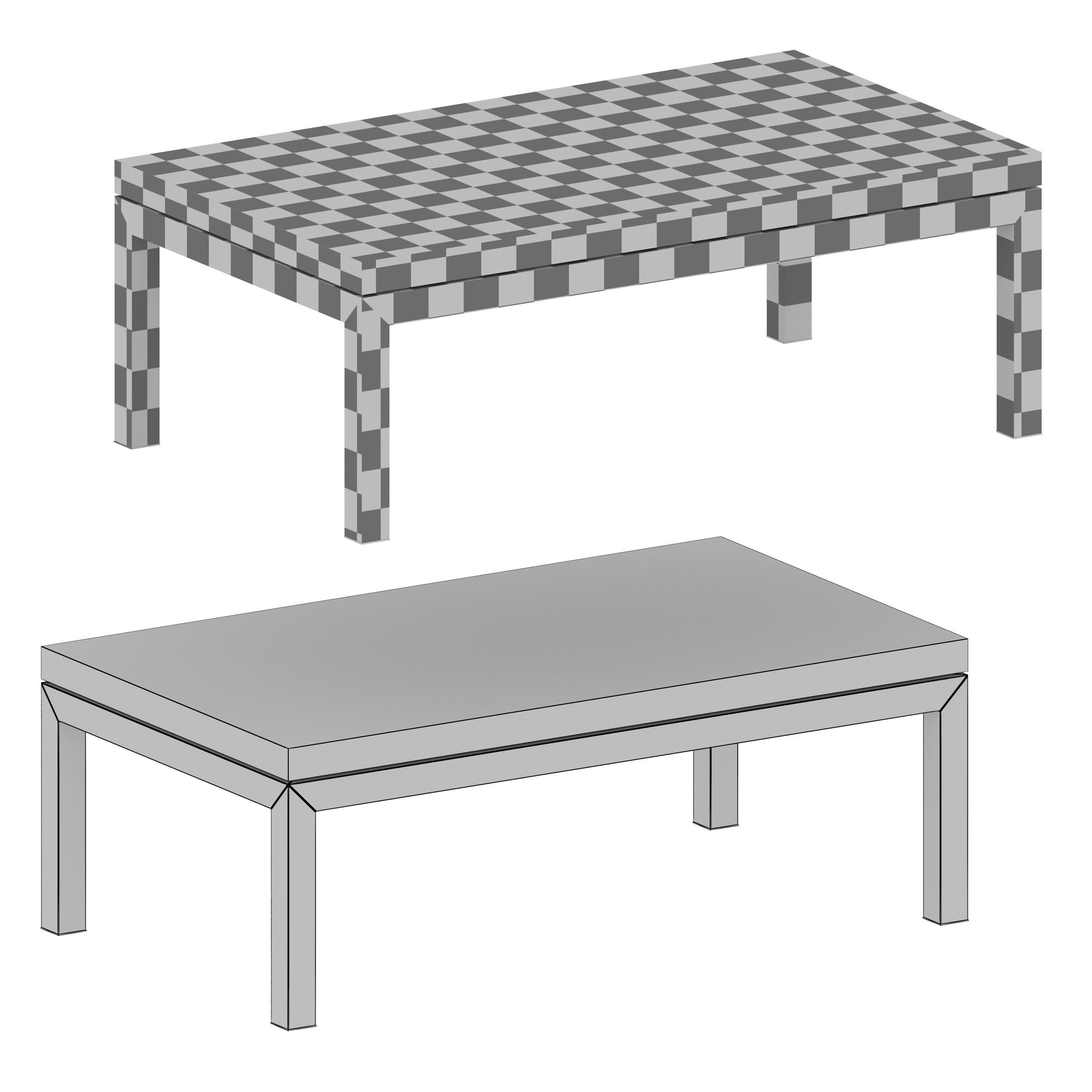 Parsons Concrete Dark Coffee Table 3D model_6