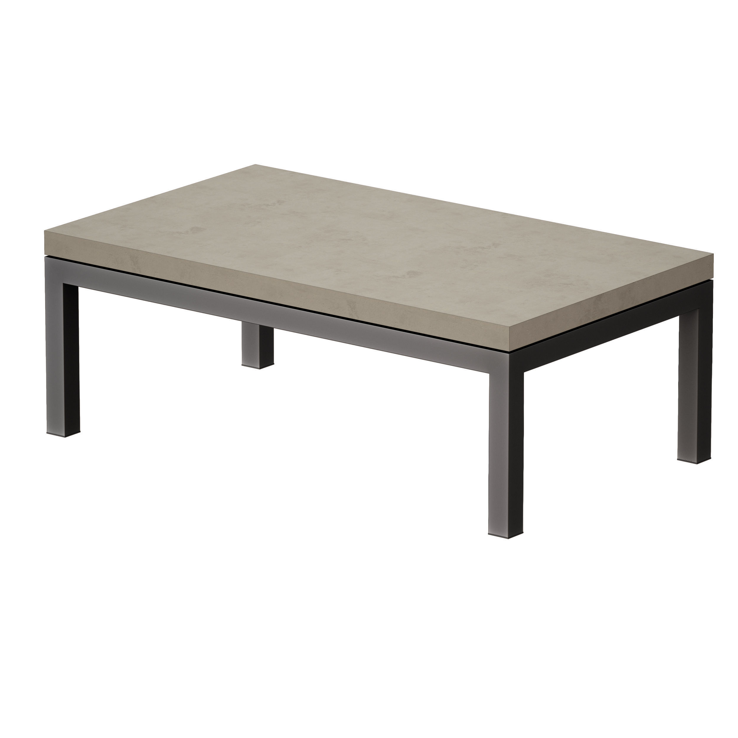 Parsons Concrete Dark Coffee Table 3D model_1