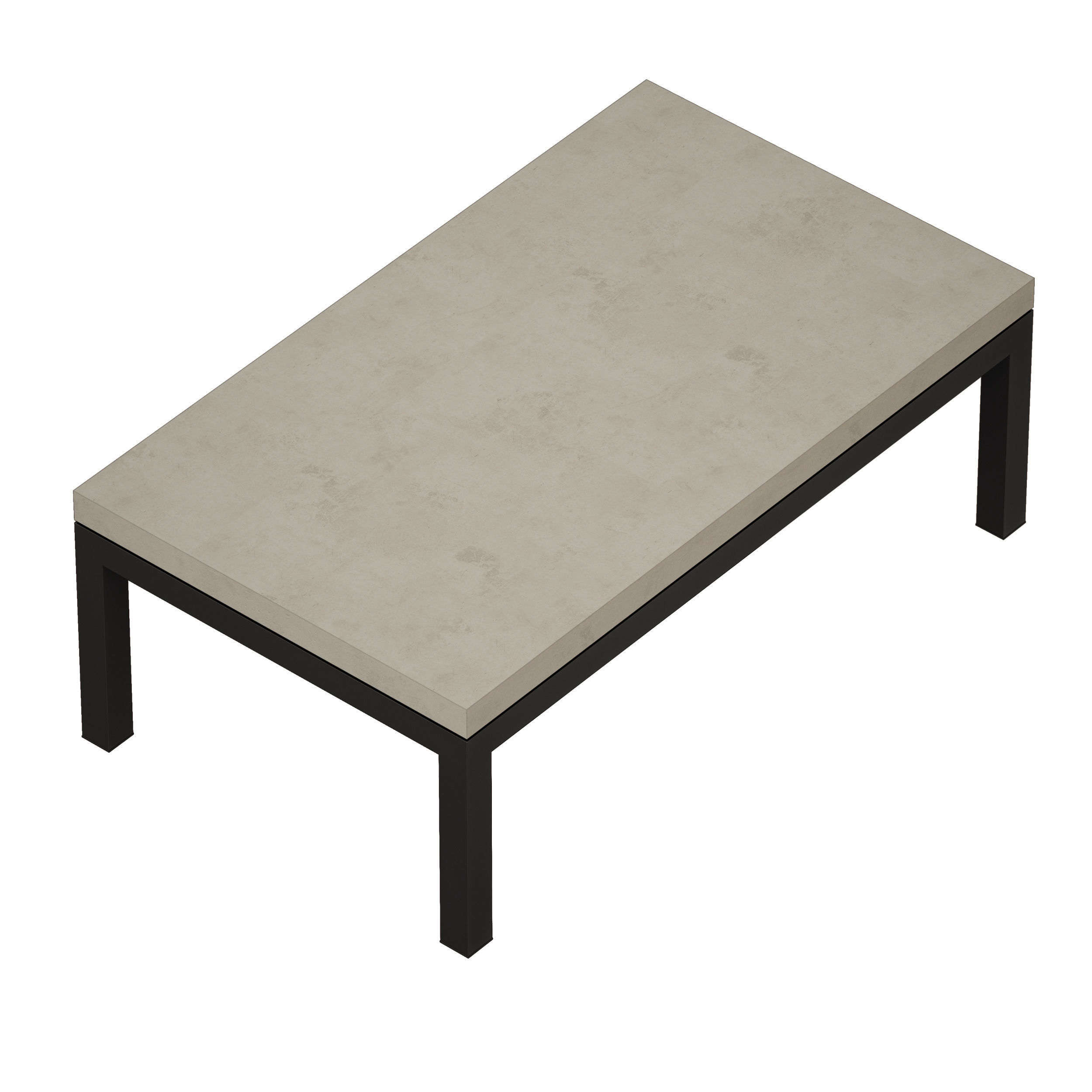 Parsons Concrete Dark Coffee Table 3D model_3