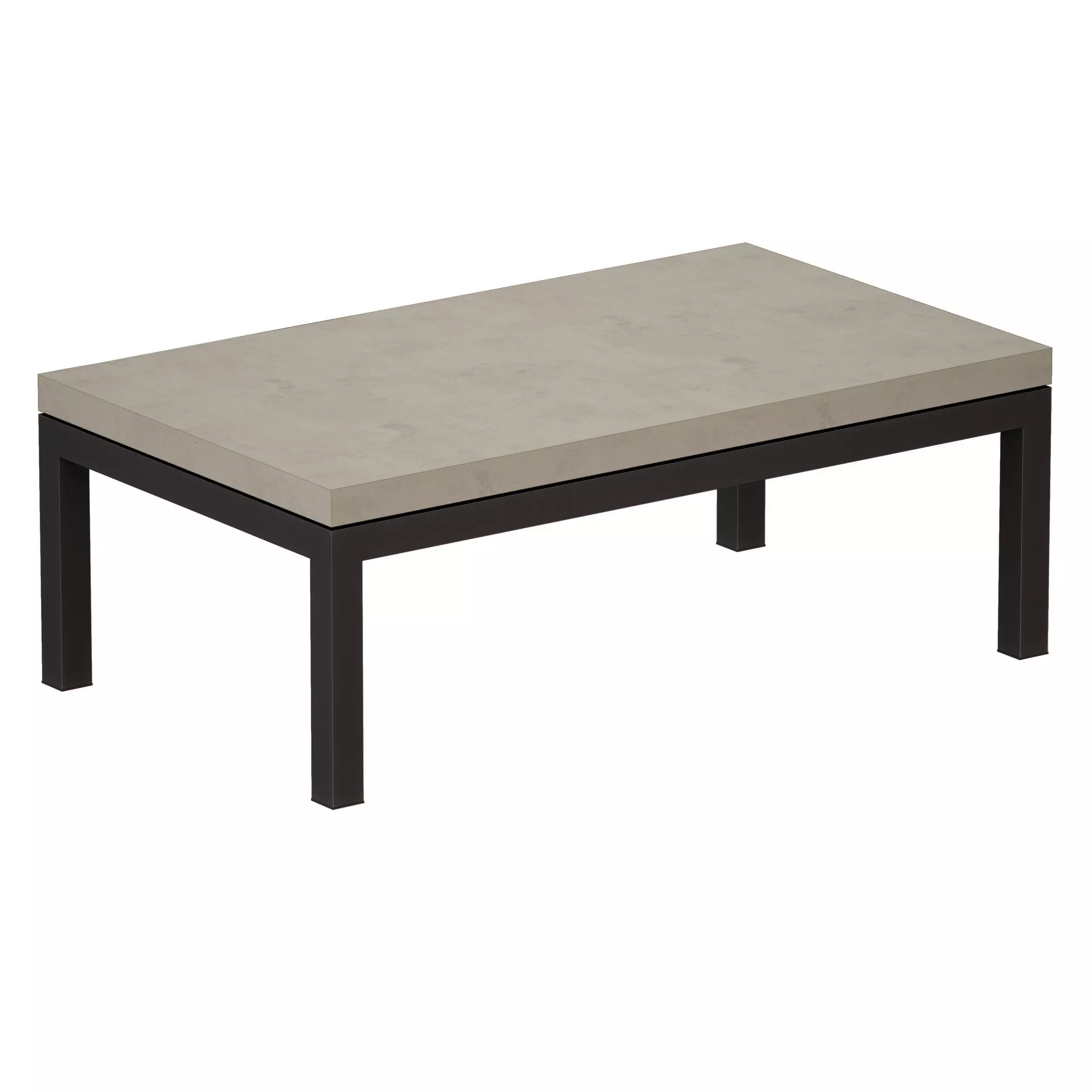 Parsons Concrete Dark Coffee Table 3D model_0