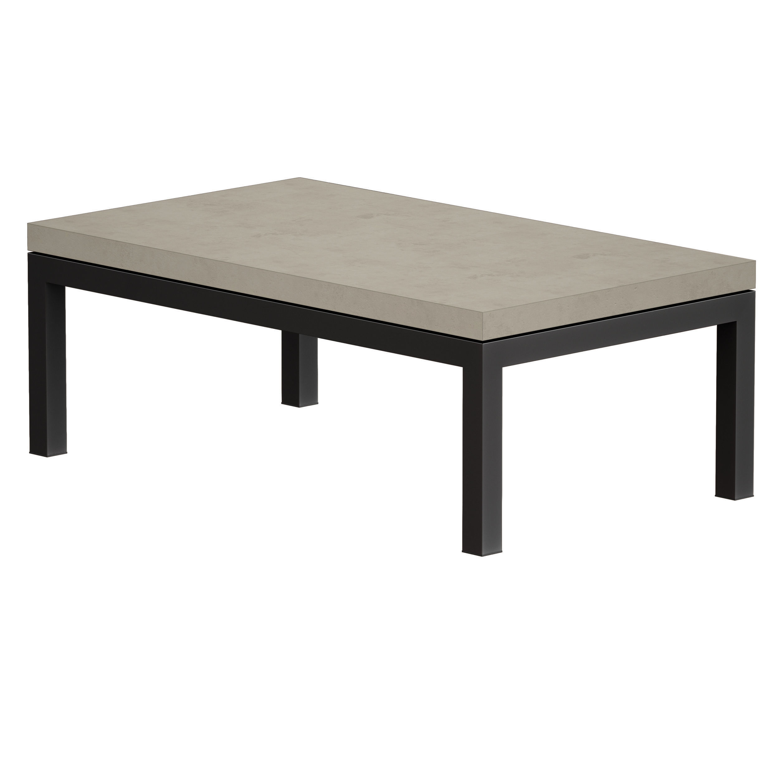 Parsons Concrete Dark Coffee Table 3D model_5
