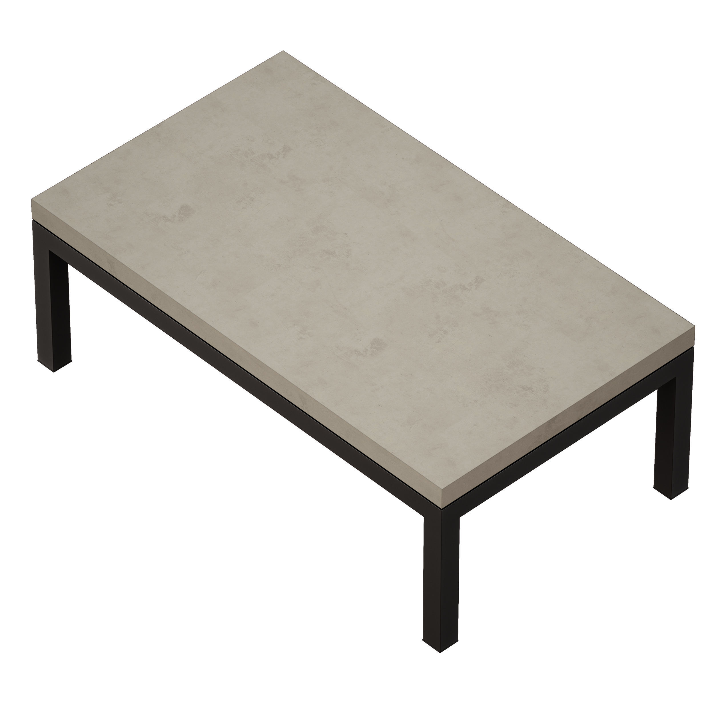 Parsons Concrete Dark Coffee Table 3D model_4