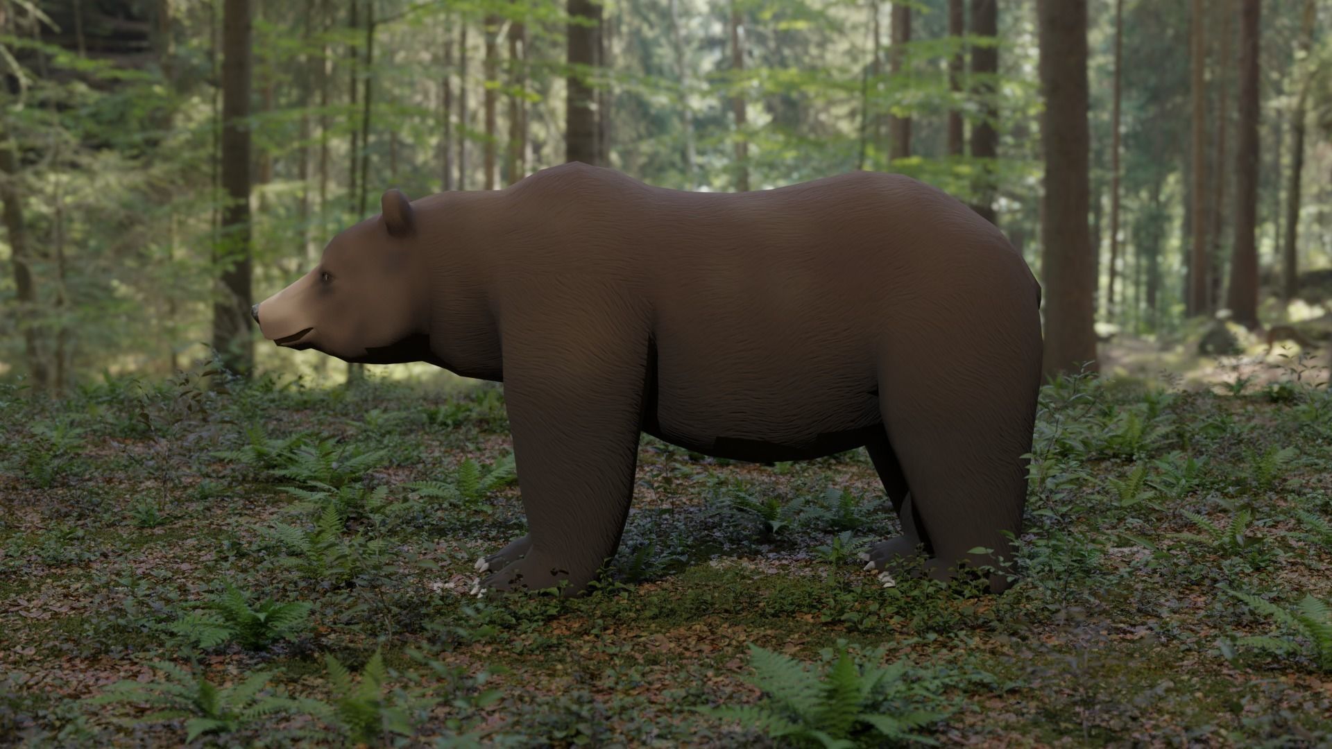 Bear LowPoly polar Low-poly 3D model_4