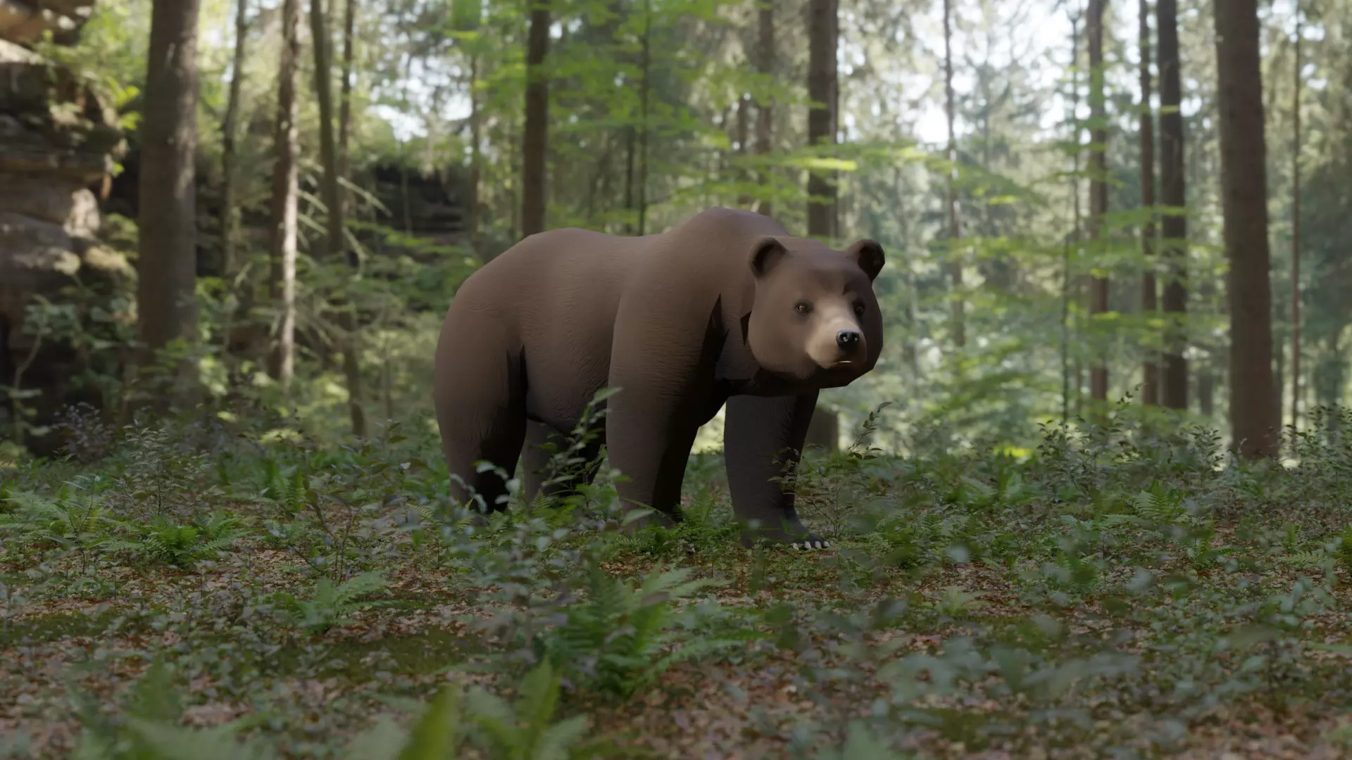 Bear LowPoly polar Low-poly 3D model_0