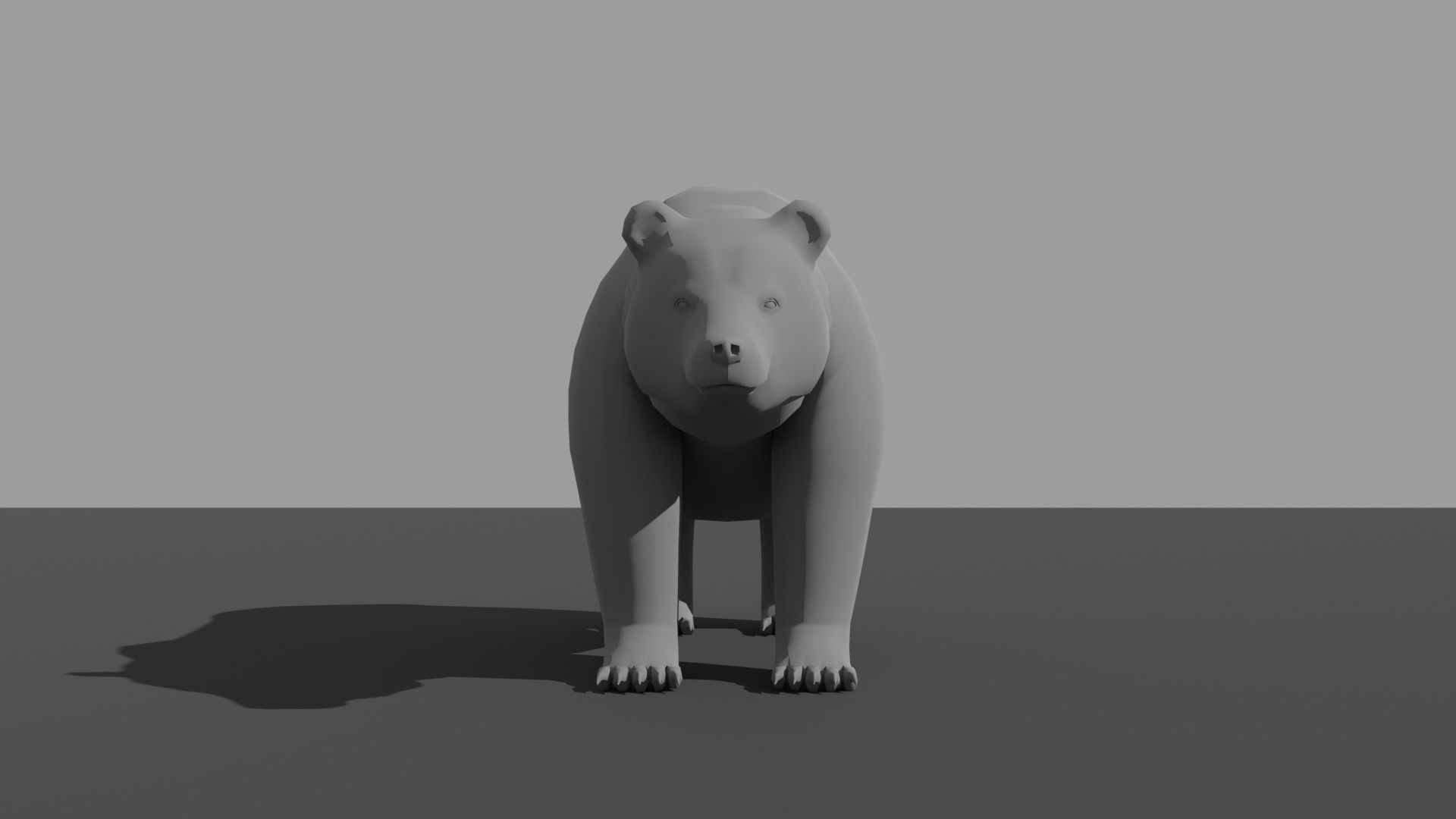 Bear LowPoly polar Low-poly 3D model_7