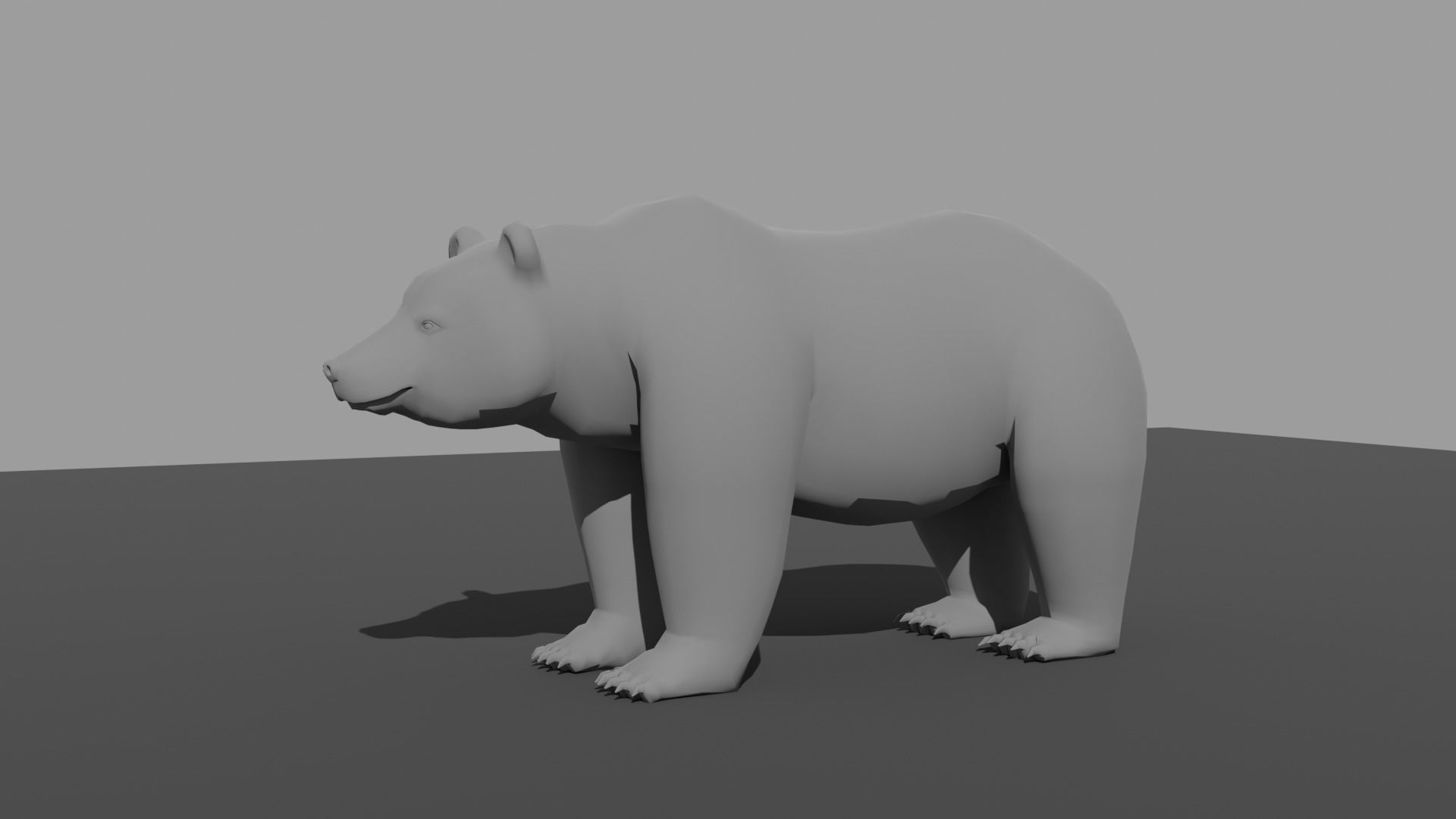 Bear LowPoly polar Low-poly 3D model_6