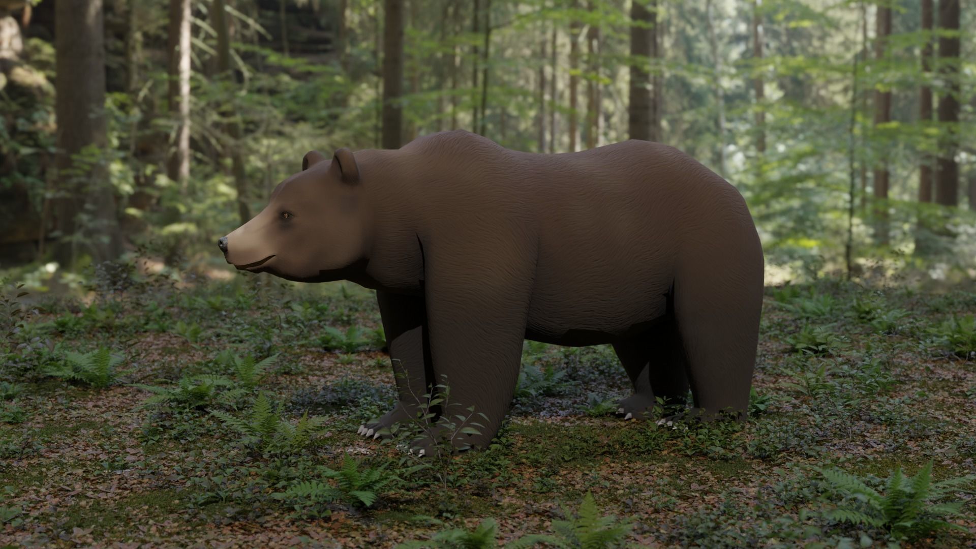 Bear LowPoly polar Low-poly 3D model_2