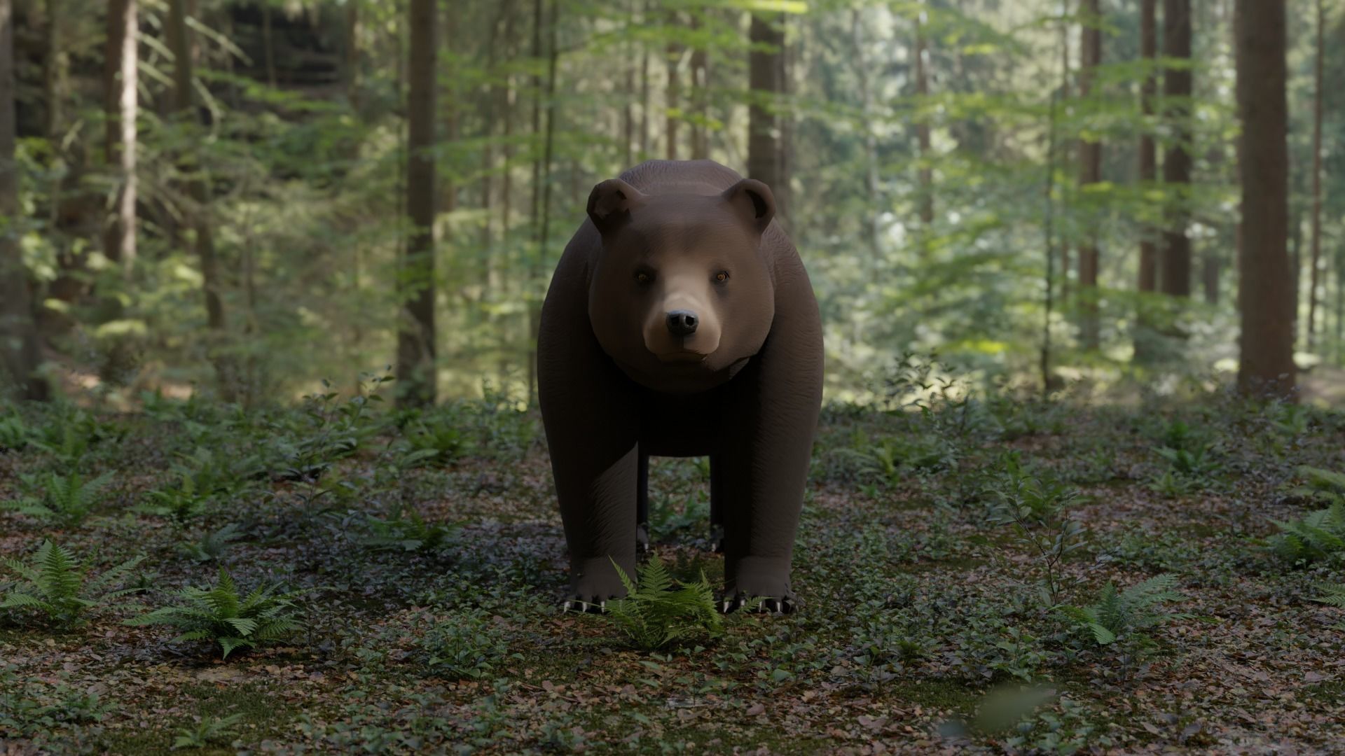 Bear LowPoly polar Low-poly 3D model_3