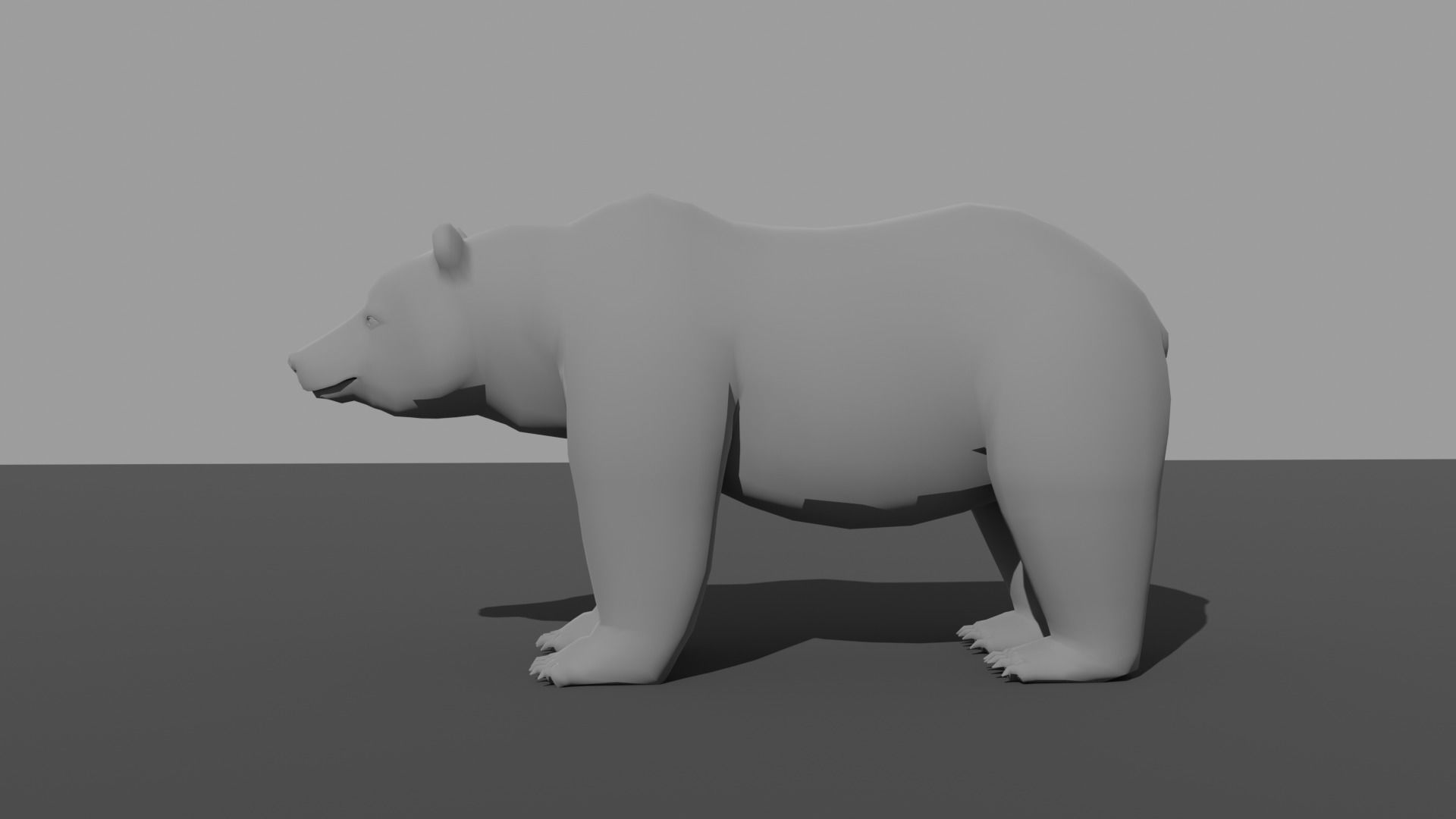 Bear LowPoly polar Low-poly 3D model_8