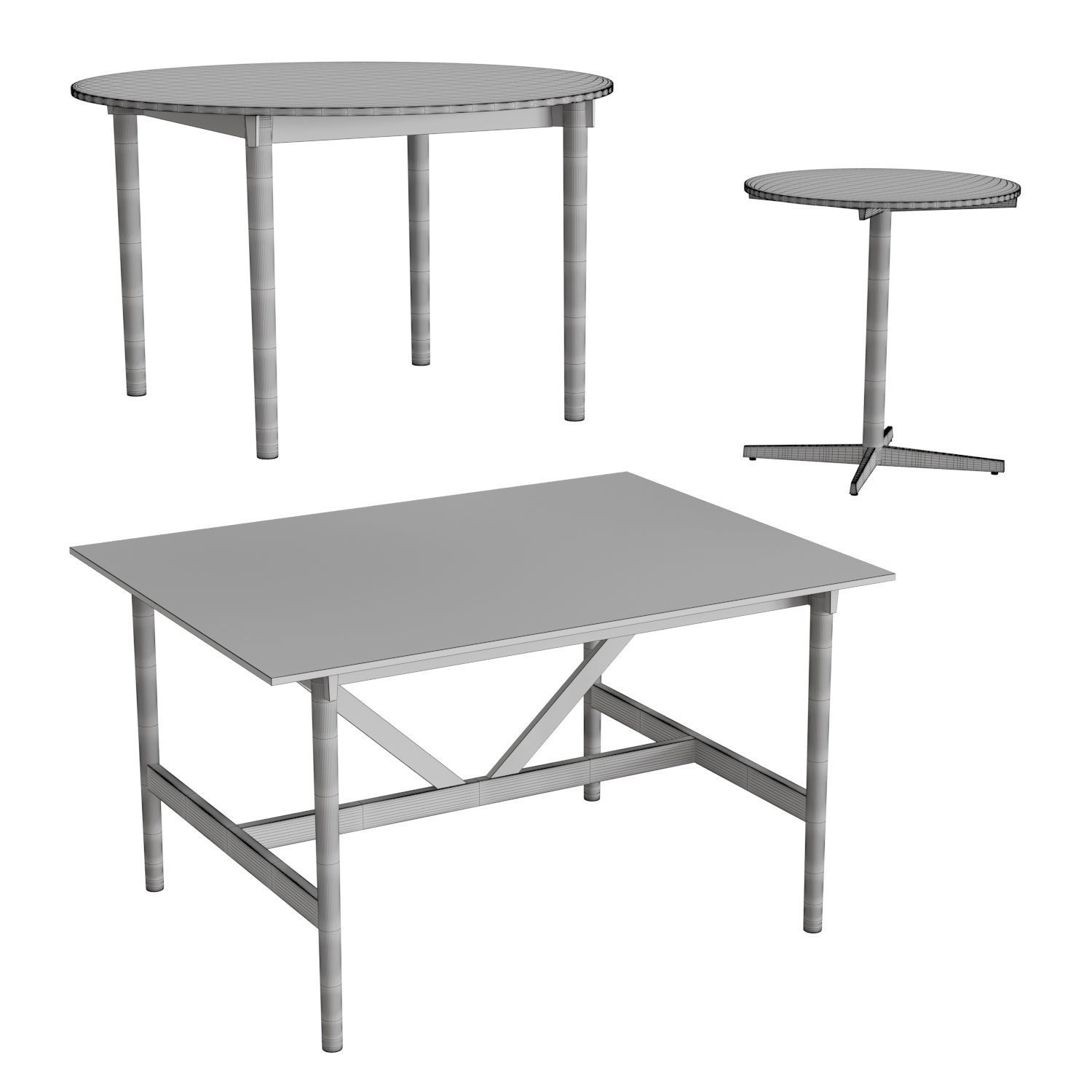 TAK Pedestal Table 01 3D model_4