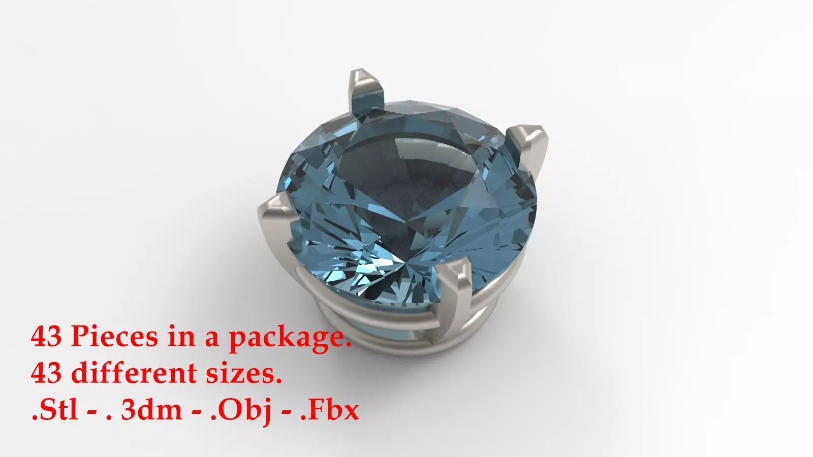 Jewelry Prong Head Set Package 214 3D print model_0