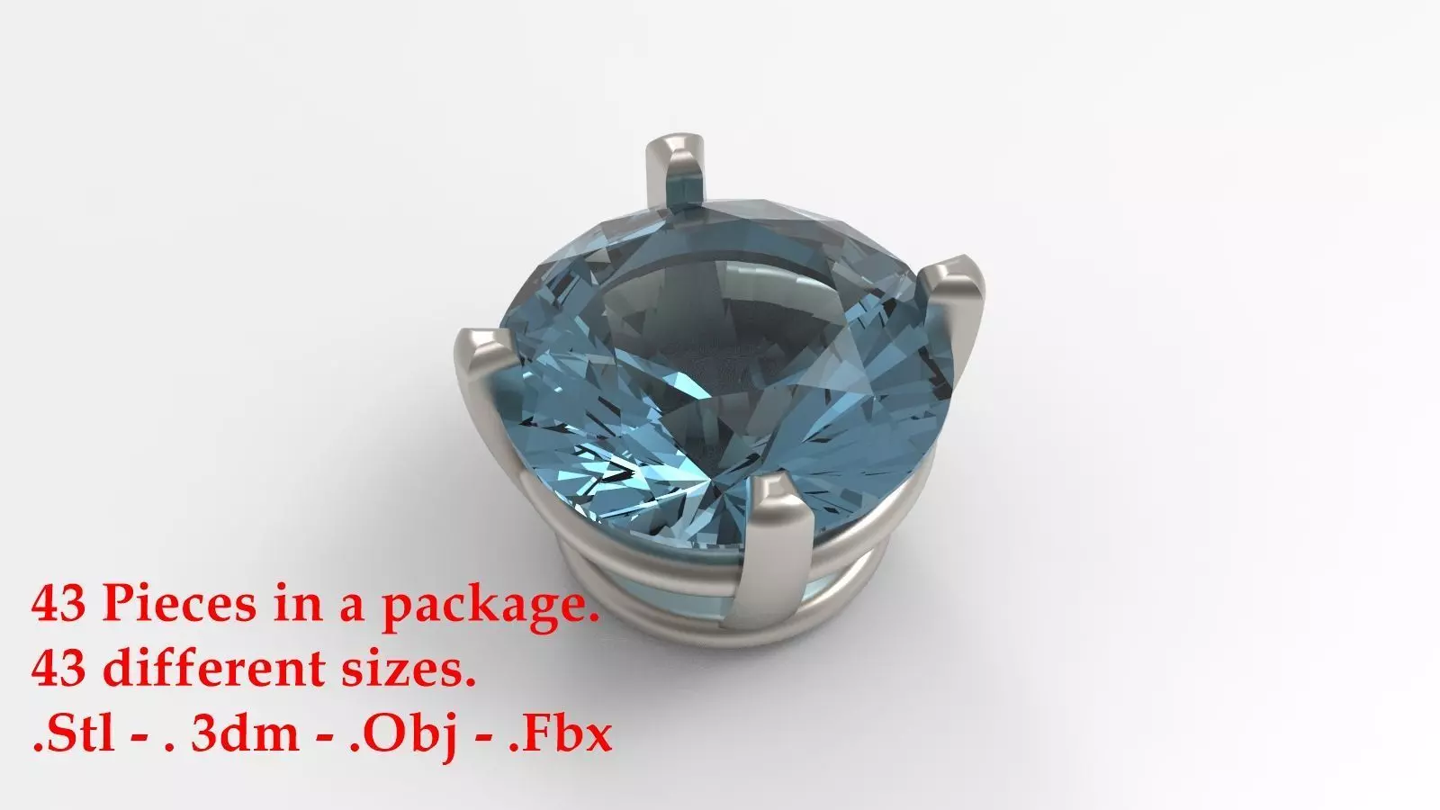 Jewelry Prong Head Set Package 216 3D print model_0