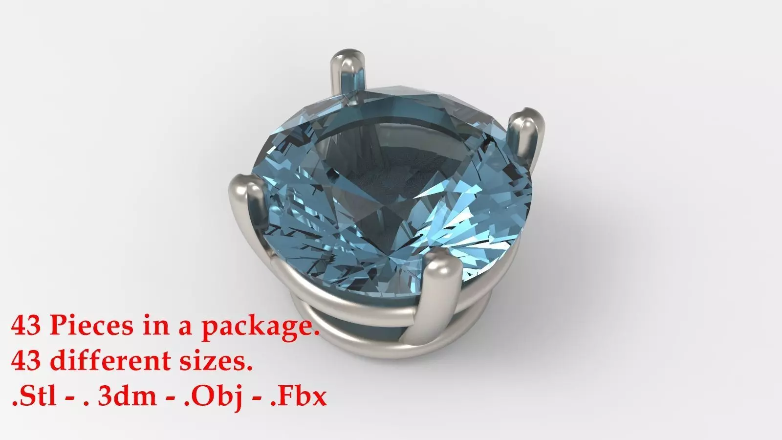 Jewelry Prong Head Set Package 219 3D print model_0