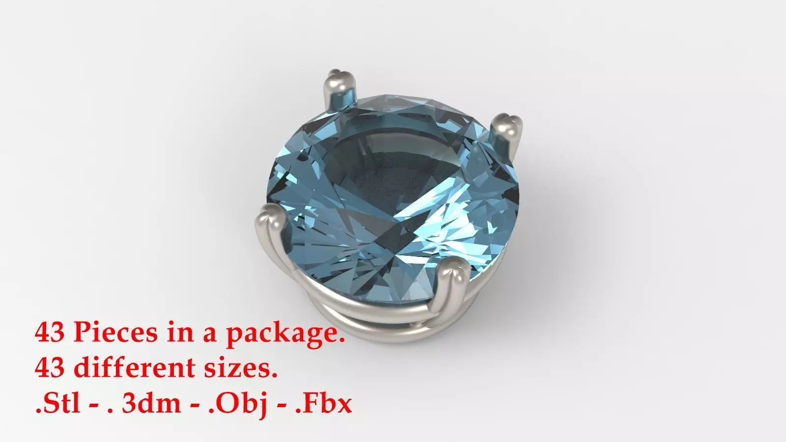 Jewelry Prong Head Set Package 221 3D print model_0