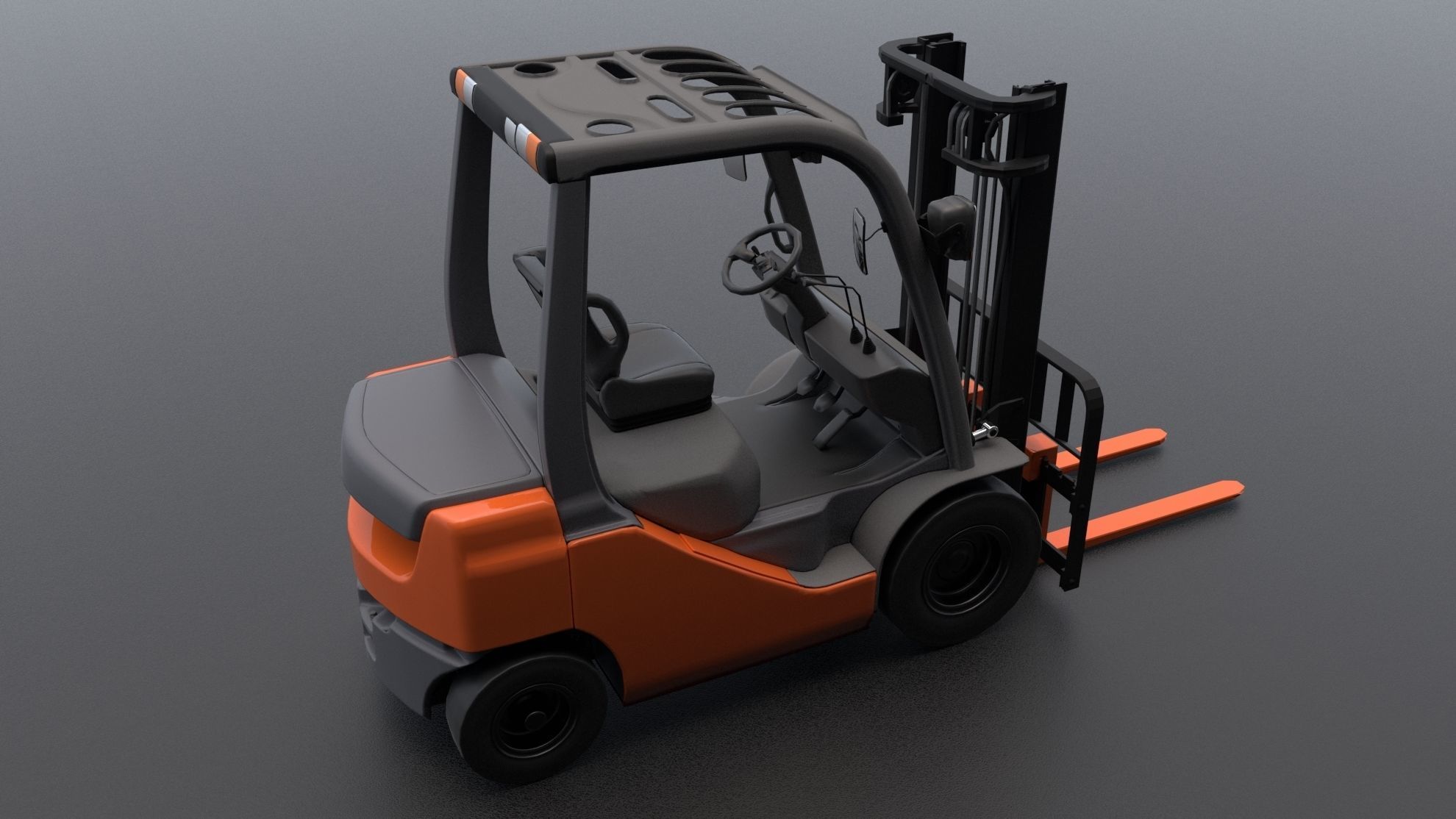 Forklift Generic 3D model_2