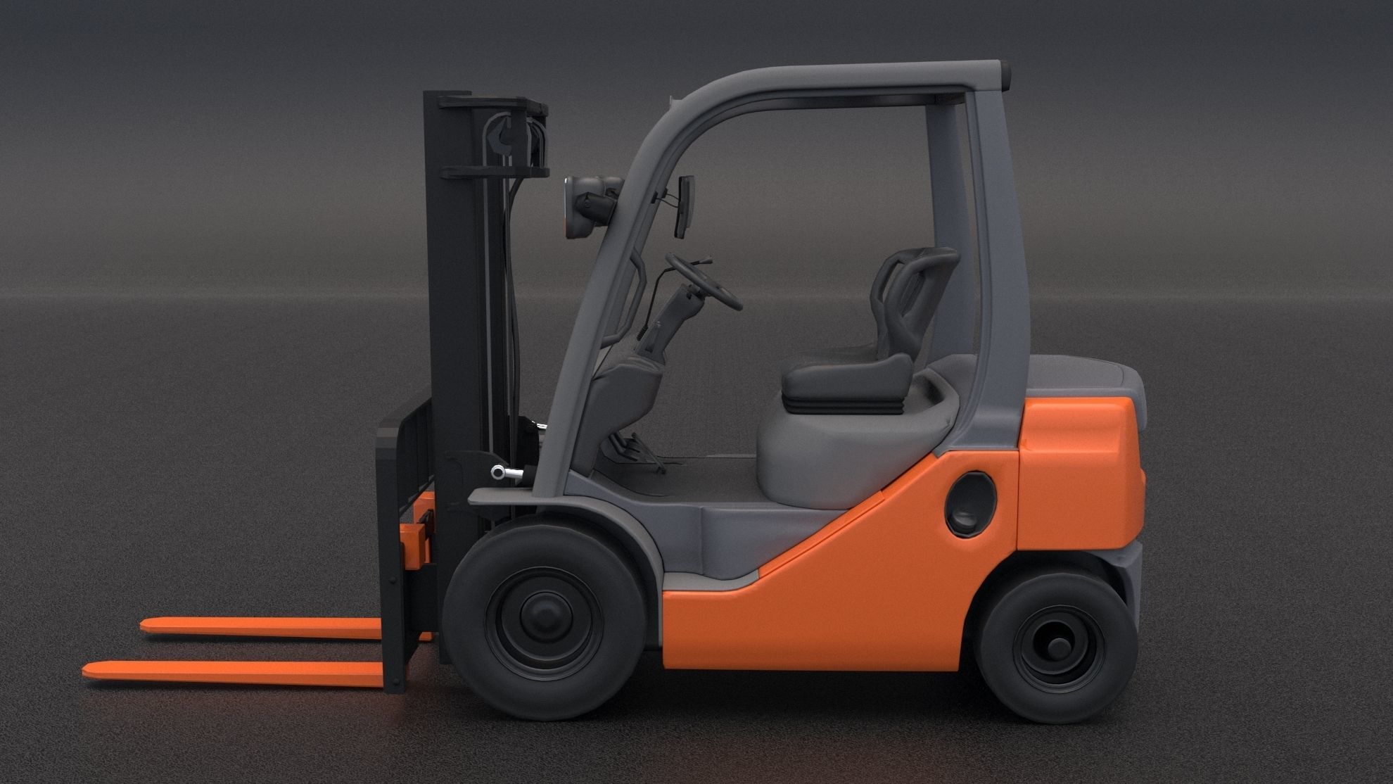 Forklift Generic 3D model_4
