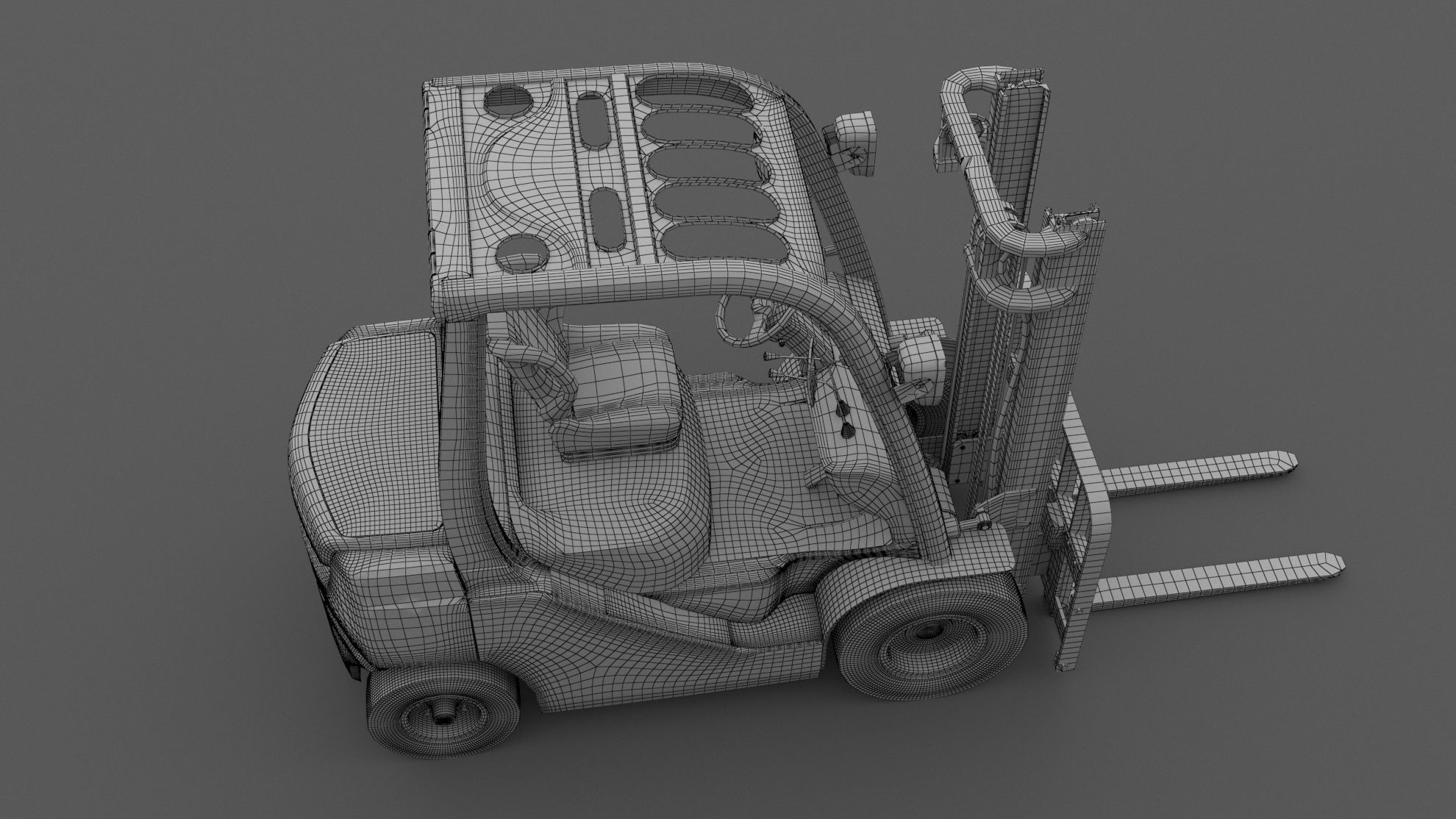 Forklift Generic 3D model_7