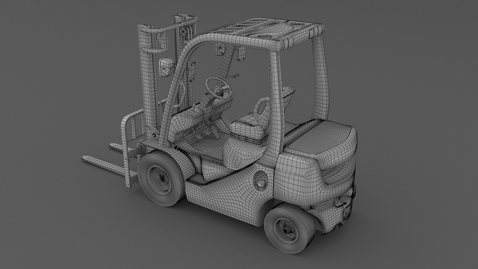 Forklift Generic 3D model_6
