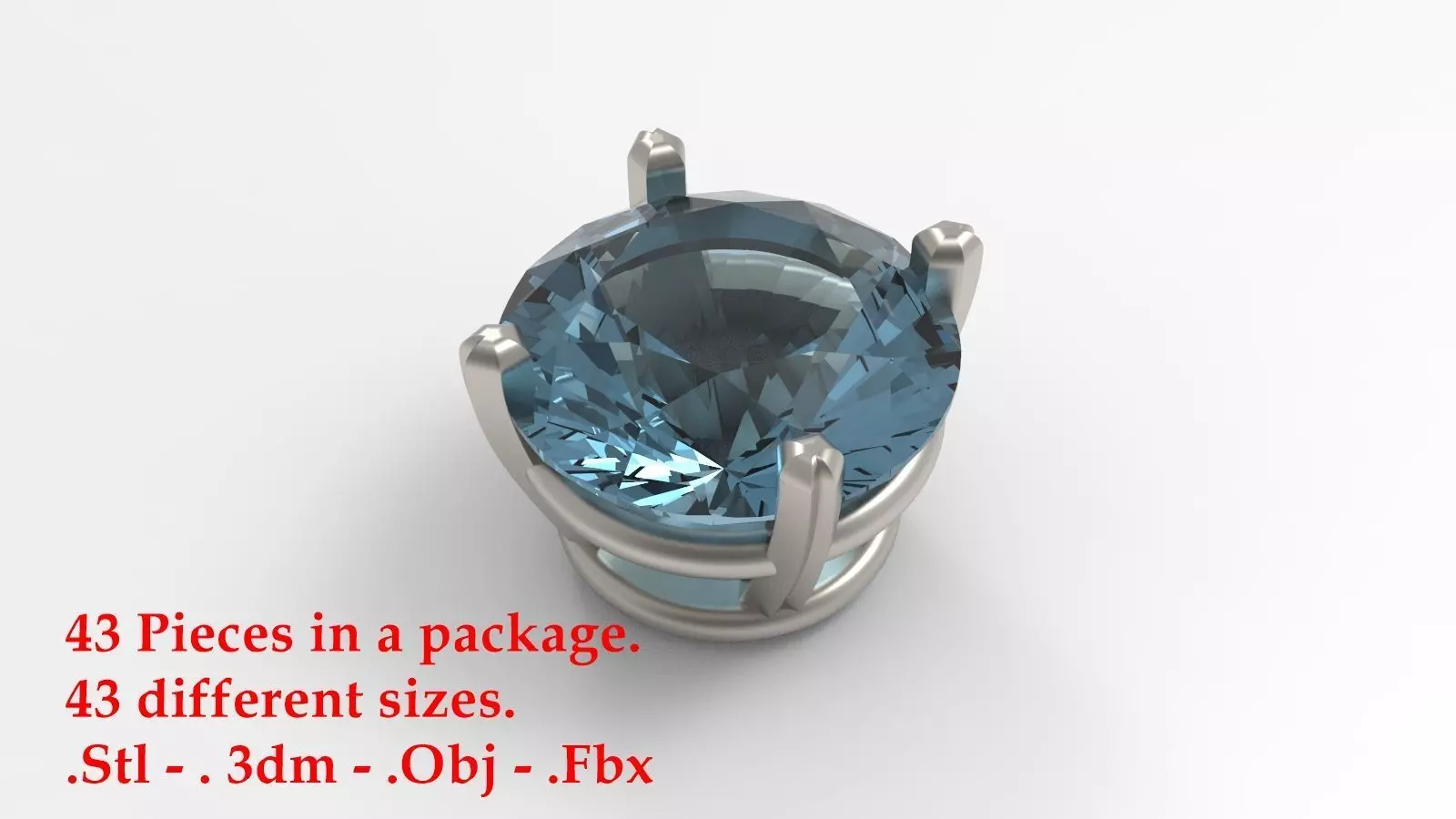 Jewelry Prong Head Set Package 222 3D print model_0