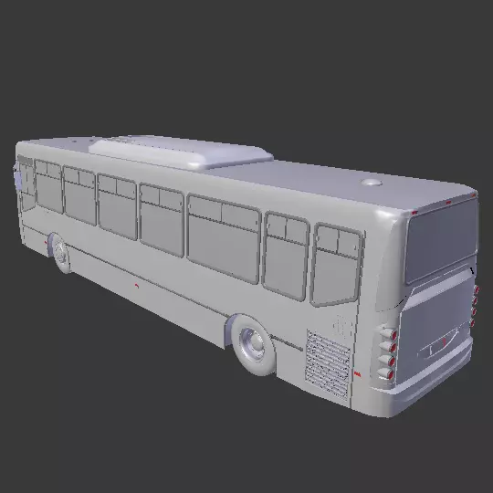 City Bus Low-poly 3D model_0
