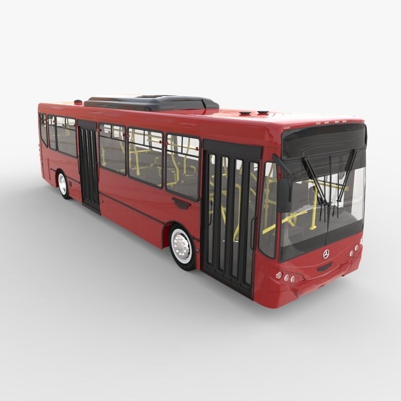 City Bus Low-poly 3D model_2
