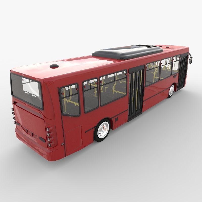 City Bus Low-poly 3D model_3