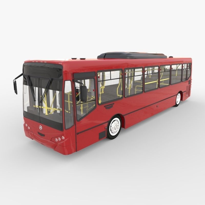 City Bus Low-poly 3D model_4
