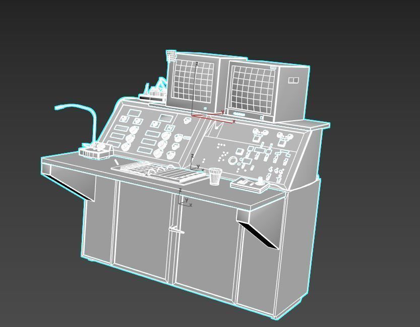 Prison Security Desk 3D model_14