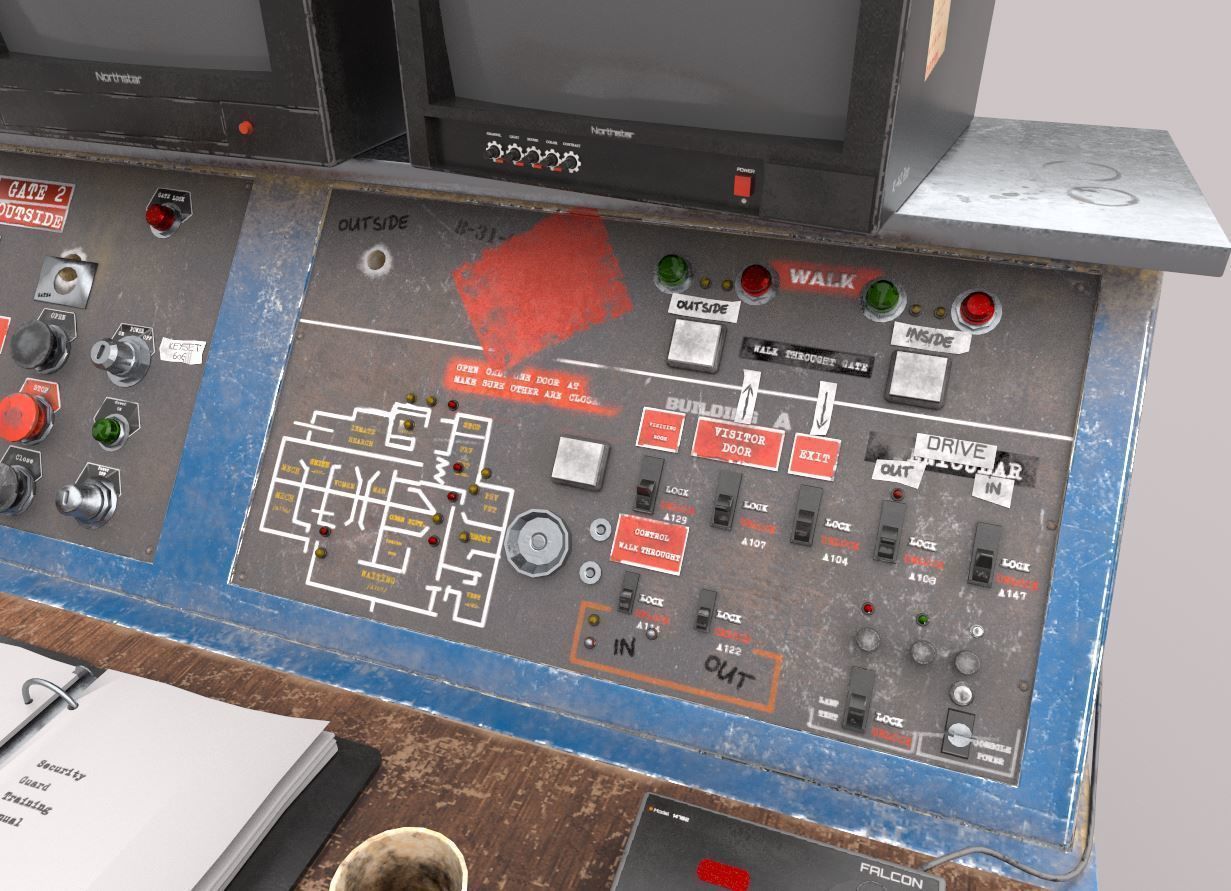Prison Security Desk 3D model_10
